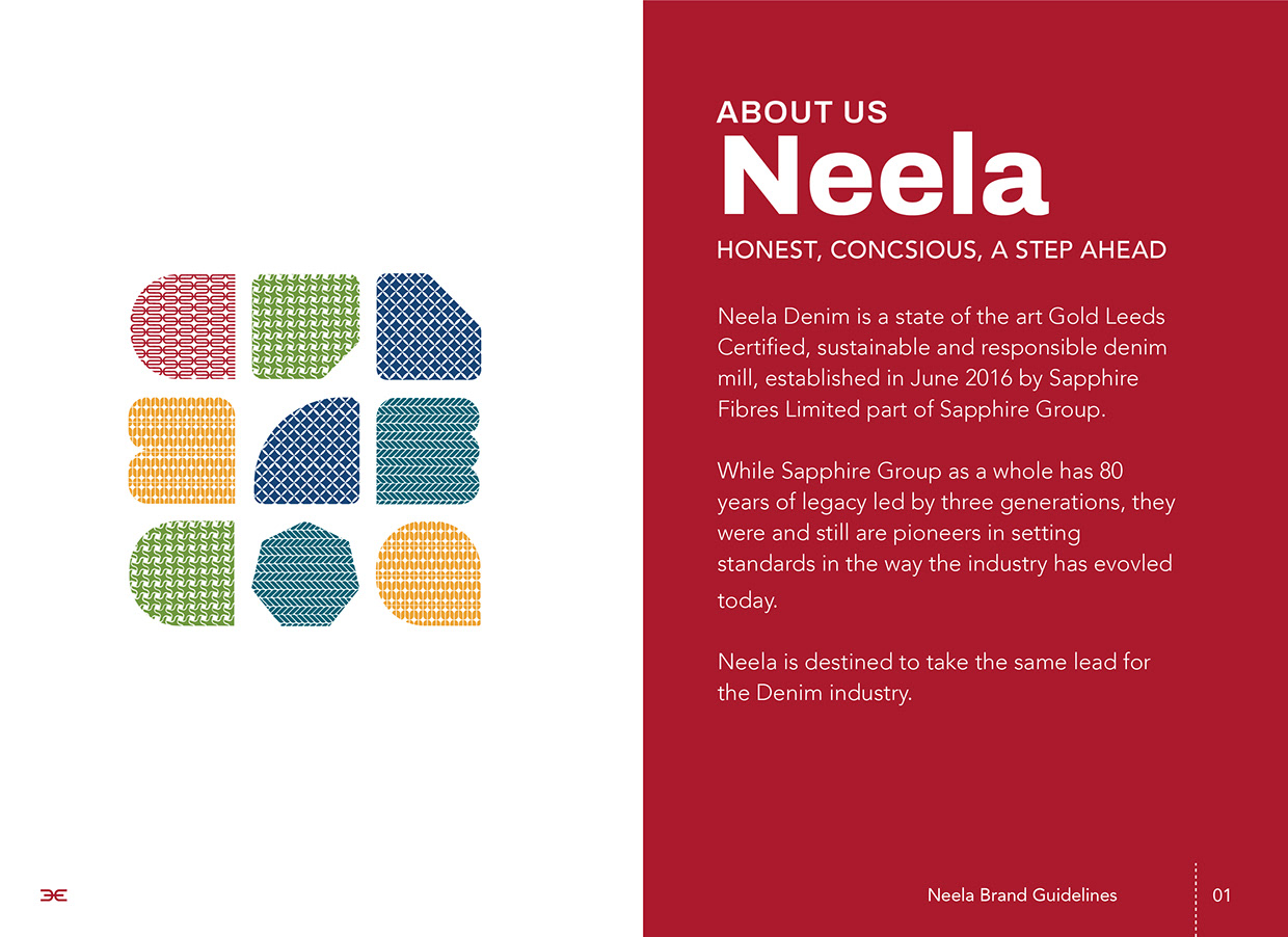 Neela Denim by Sapphire Fibres Brand Guideline Design Image 2
