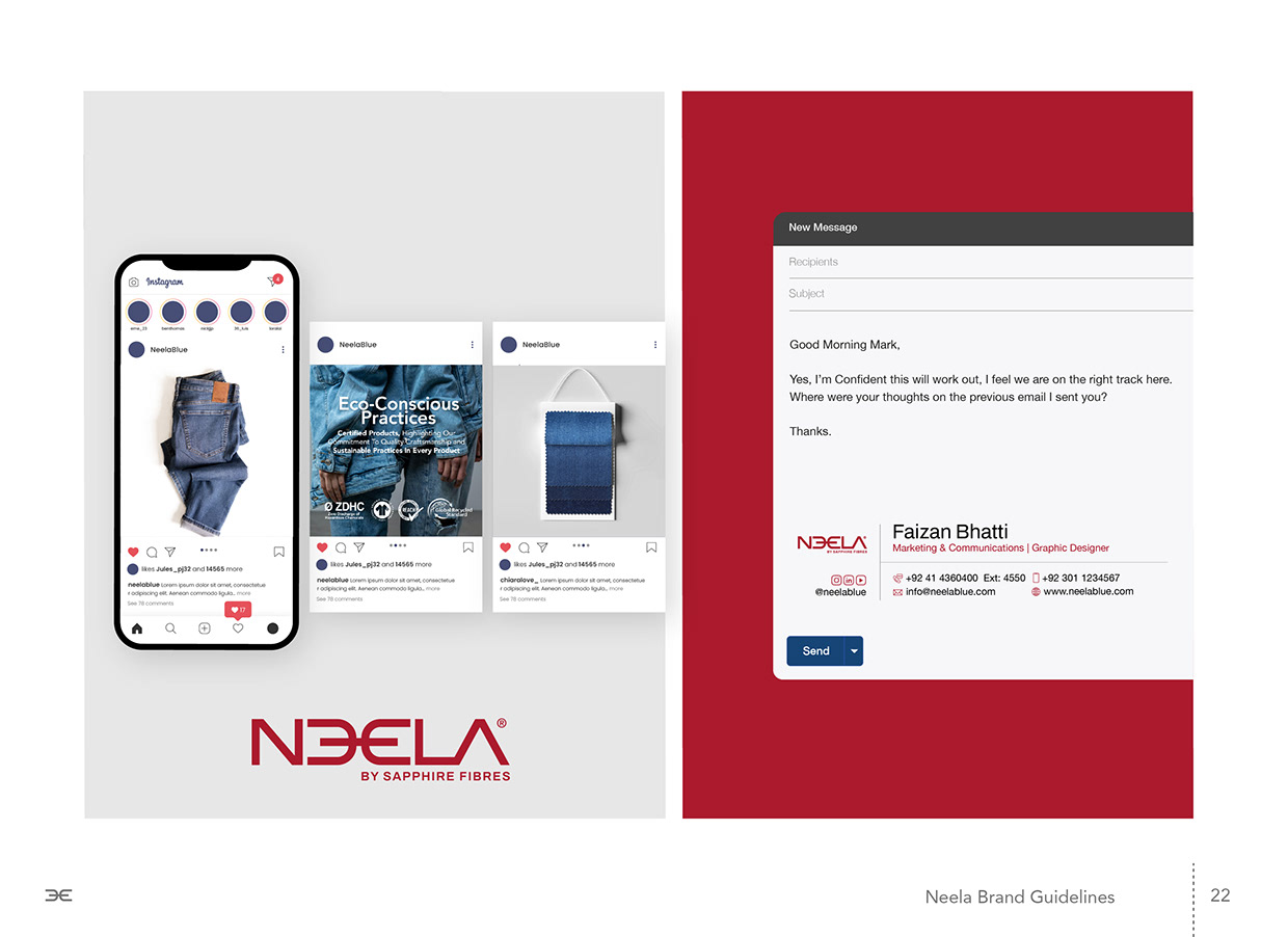 Neela Denim by Sapphire Fibres Brand Guideline Design Image 22