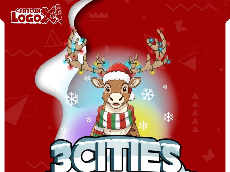 Cartoon Mascot Logo Design and Branding Kit for Holiday Lighting Business