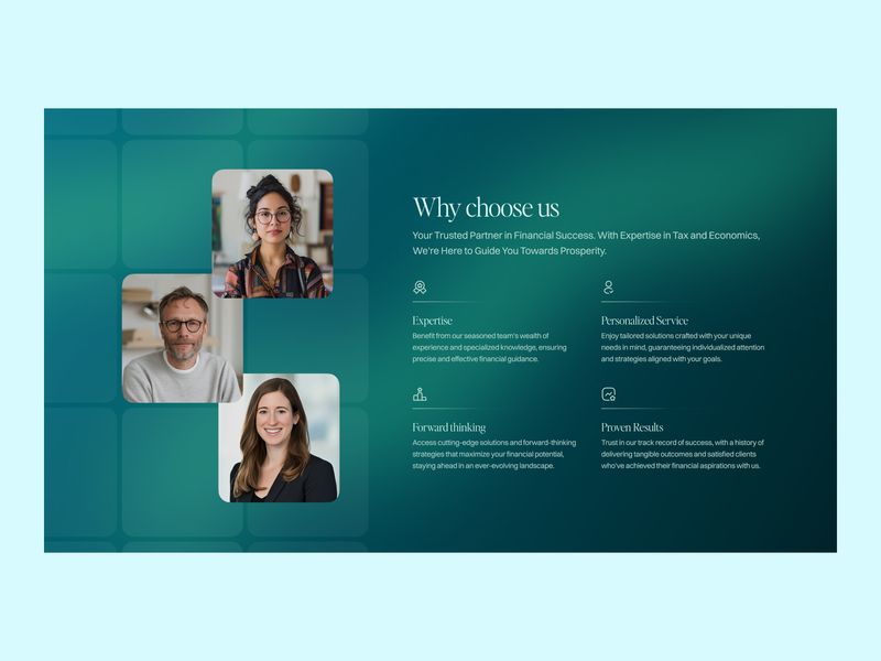 Why choose us section design for client project