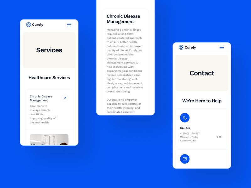 Curely · Health Care Website Template