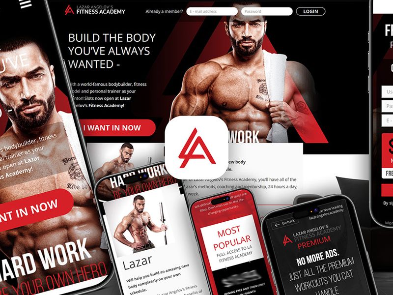 Lazar Angelov — Landing page for Fitness Academy