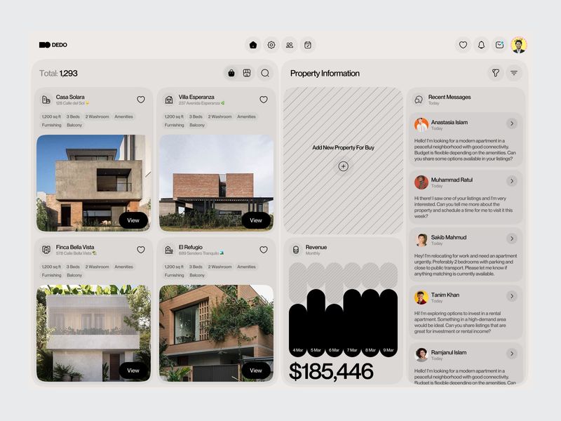 Property Selling Dashboard — SaaS & Product Design