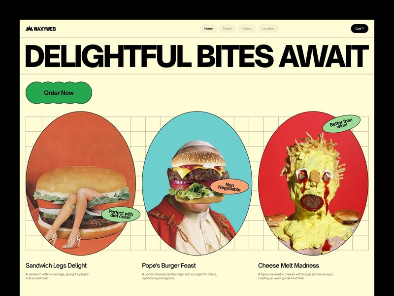 Food Website Design Hero