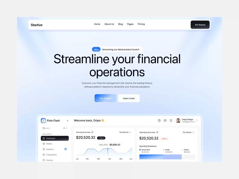  Fintech Landing Page Design