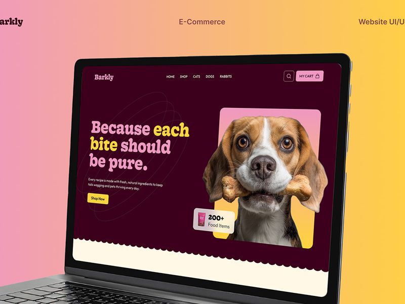 Barkly - Ecommerce Website design, Pet Food Brand