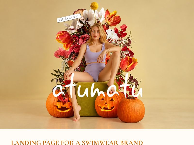 Atumatu — Landing Page for a Swimwear Brand