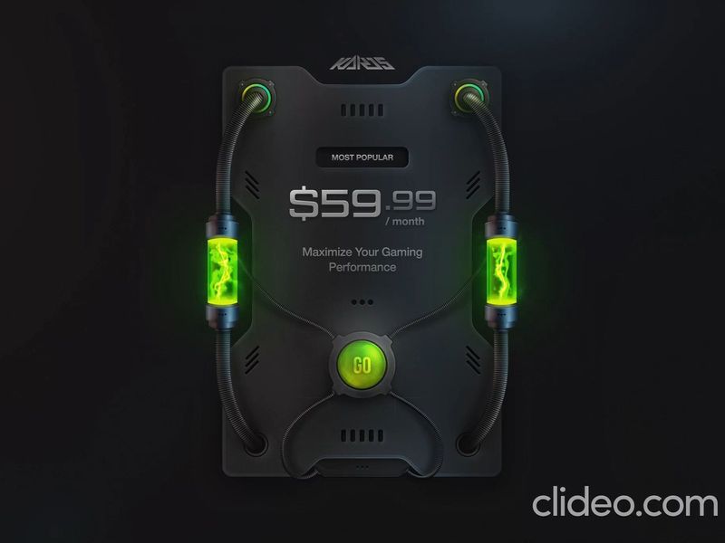 Futuristic pricing card design