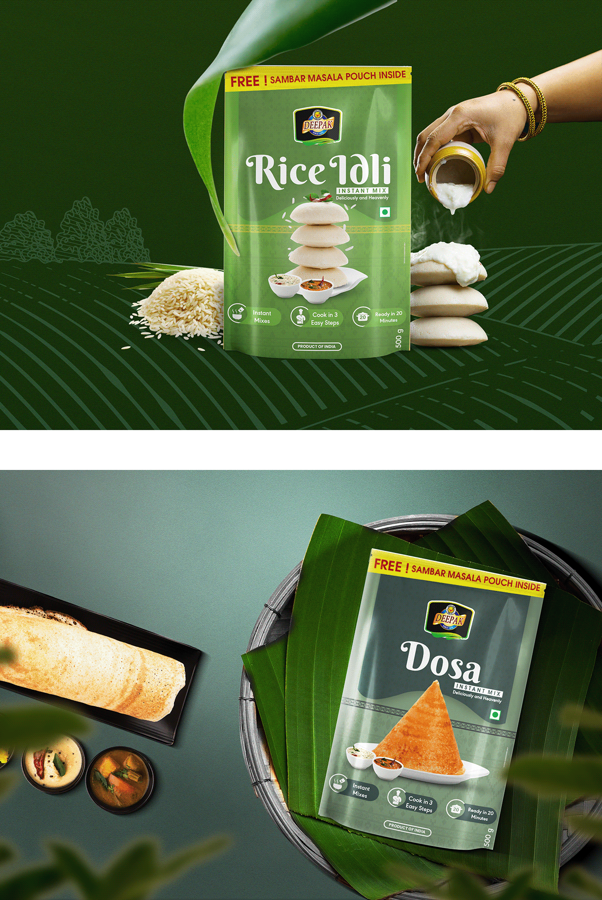 đ Deepak Rice Idli & Dosa Packaging Design â DN Designs