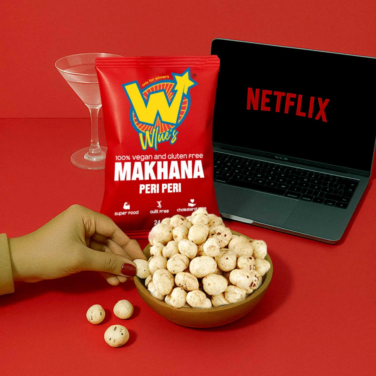 Wlue's: Premium Makhana Branding & Packaging Design Image 14