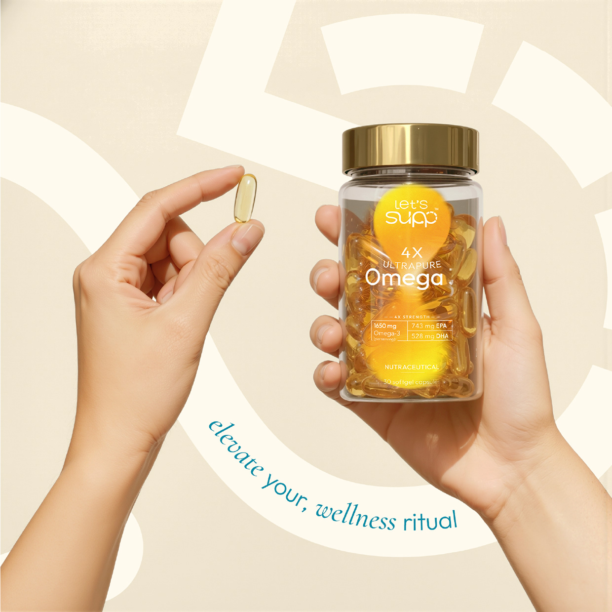 Let’s Supp | Wellness Branding & Packaging Design Image 2