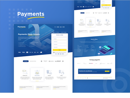 Payment getaway landing page design on Behance