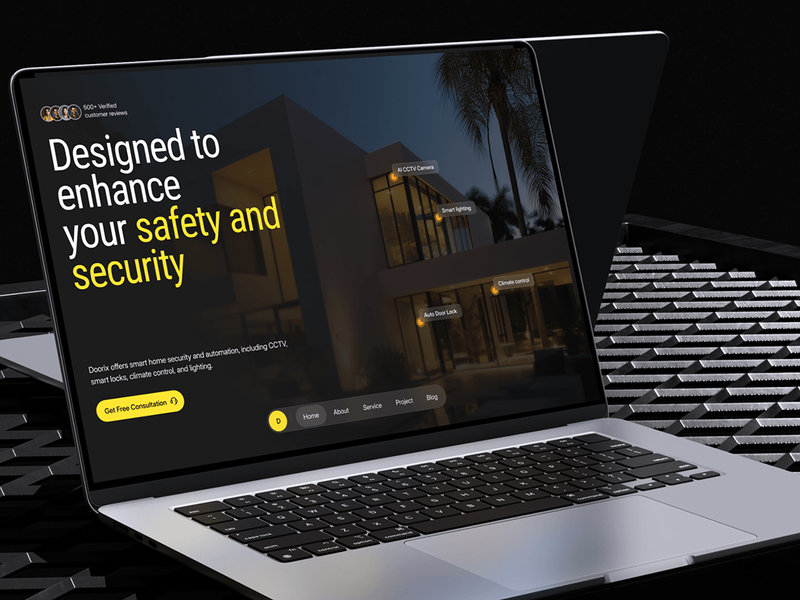 Doorix: Smart Home Automation & Security Web Design