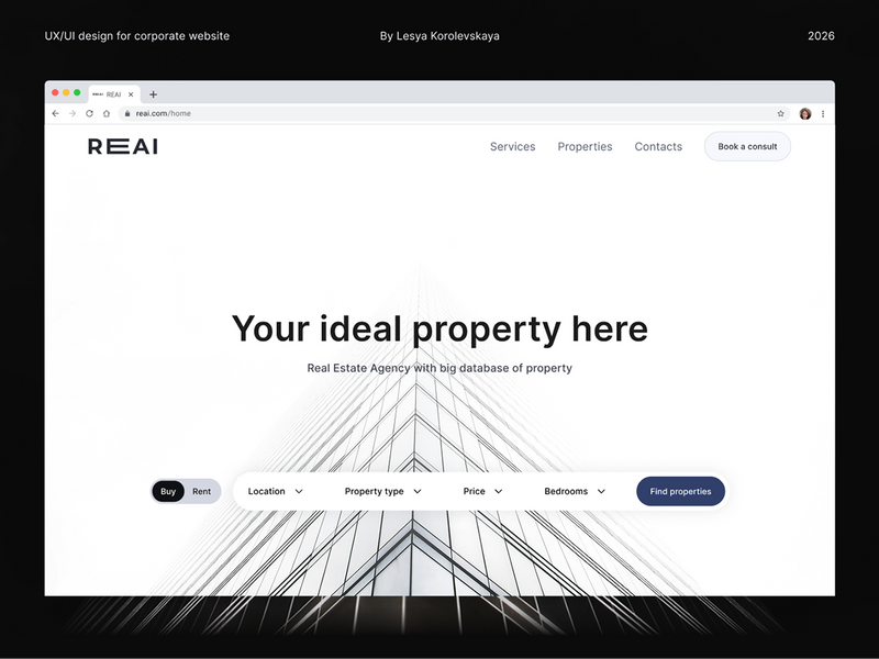REAI | Corporate website for real estate agency
