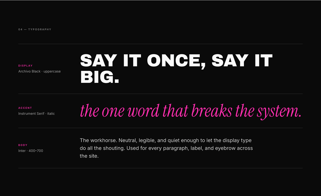 Hue&Cry — Visual Identity & Website Image 4