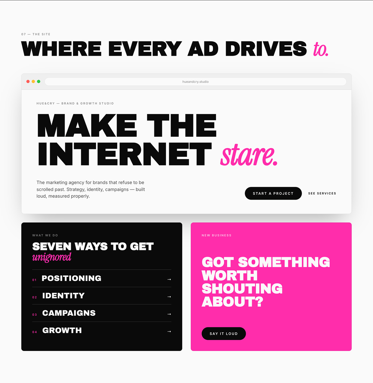 Hue&Cry — Visual Identity & Website Image 7