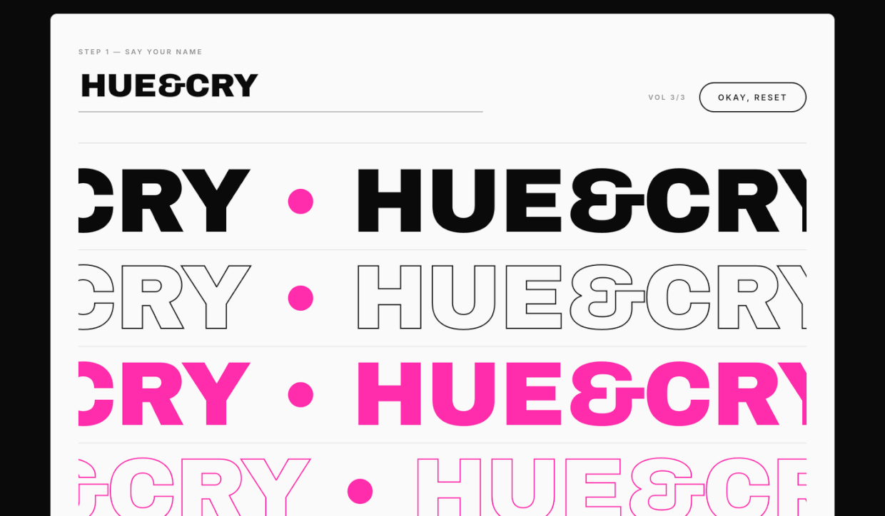 Hue&Cry — Visual Identity & Website Image 8