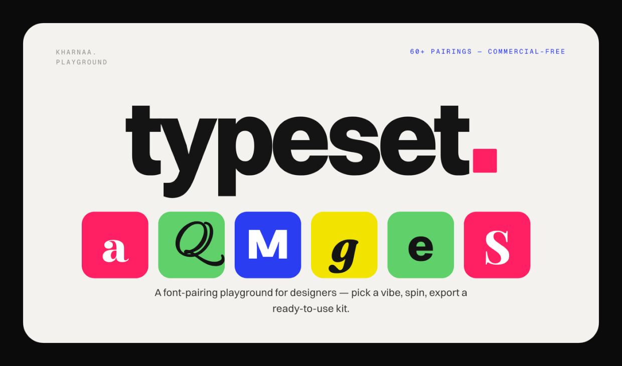 Typeset — A Font-Pairing Playground