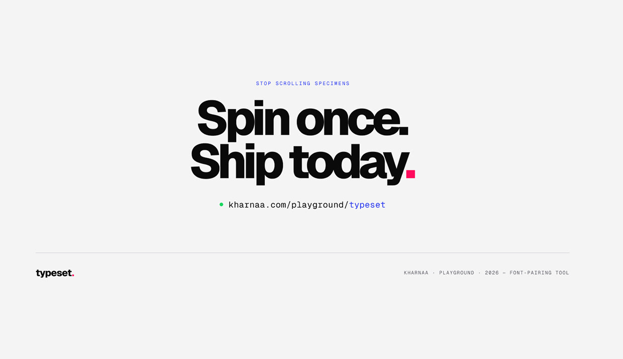 Typeset — A Font-Pairing Playground Image 5