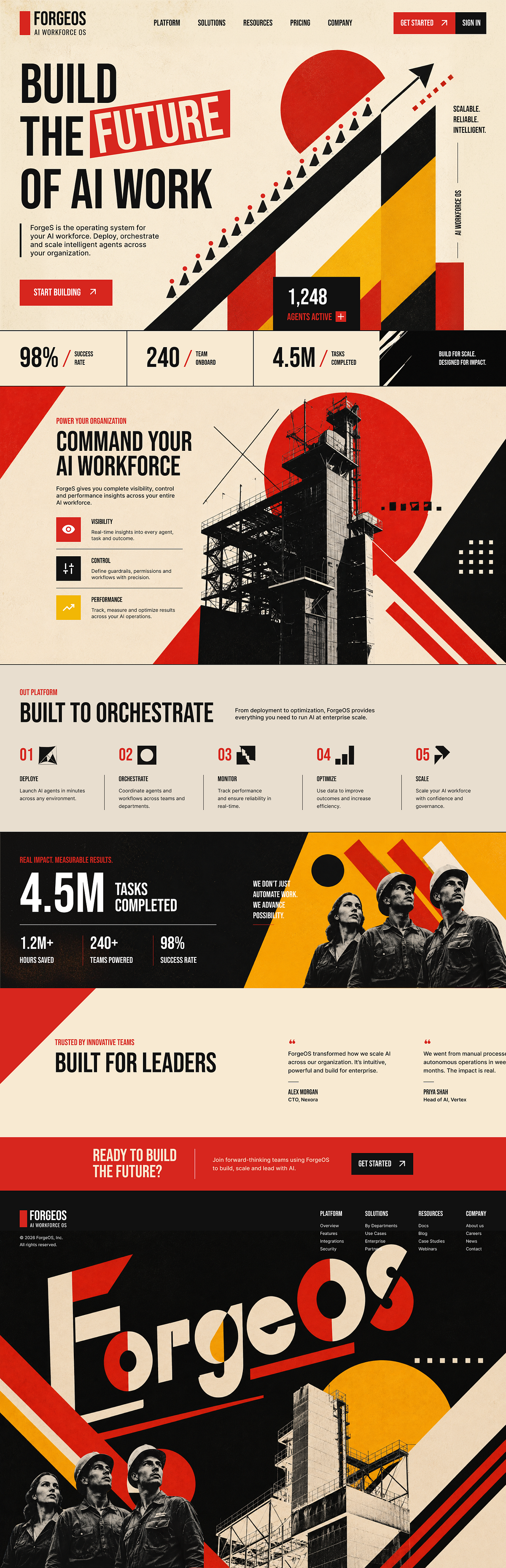 AI Workforce Platform | Constructivist Design Exploration Image 3