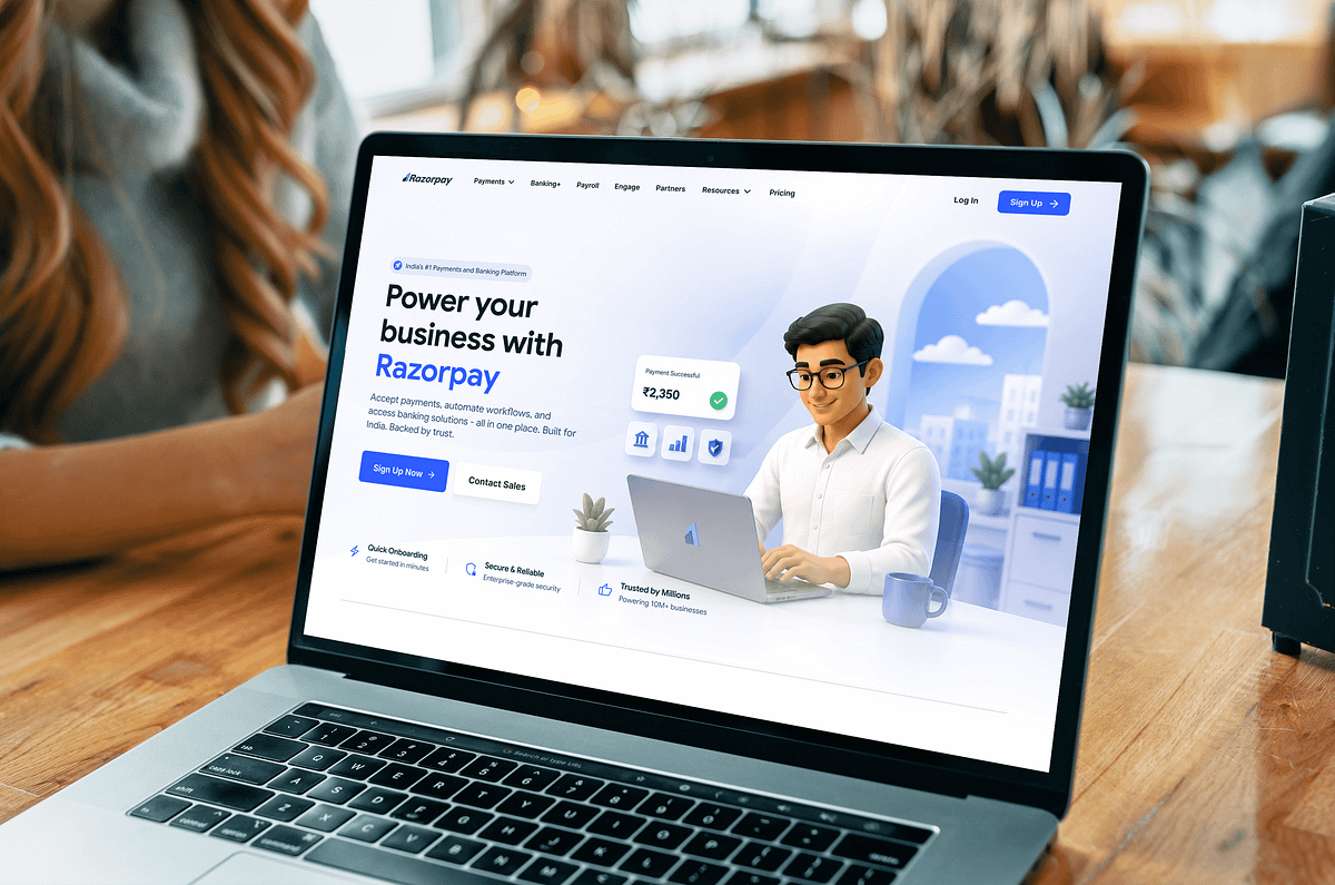 Razorpay Landing Page Redesign • Fintech Website Concept