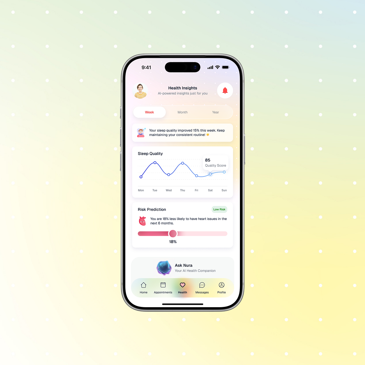 AI Health Companion App | Healthcare UX/UI Design Concept Image 2