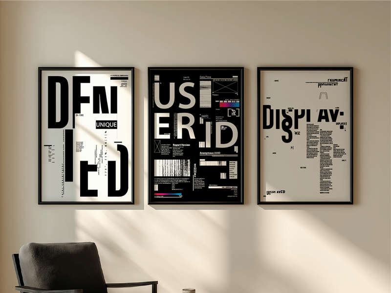 Free 3 AI Posters — Identity, User, Display