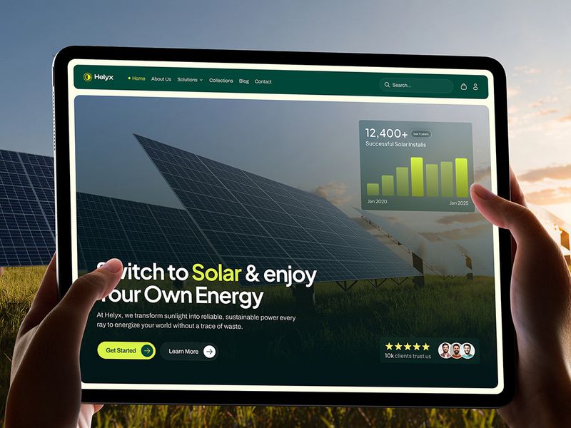 Helyx - Solar Energy Website UX/UI