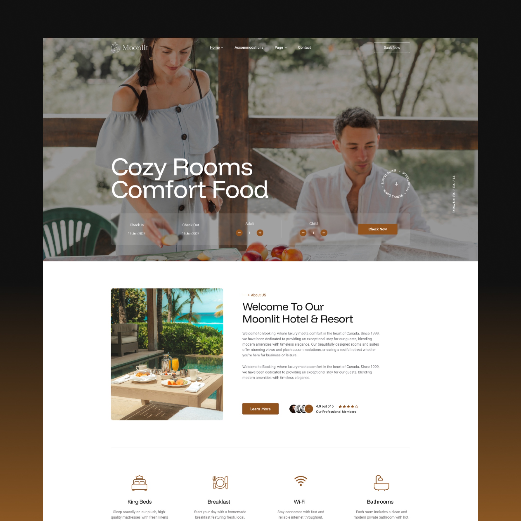 Bed & Breakfast Resort Landing Page Image 0