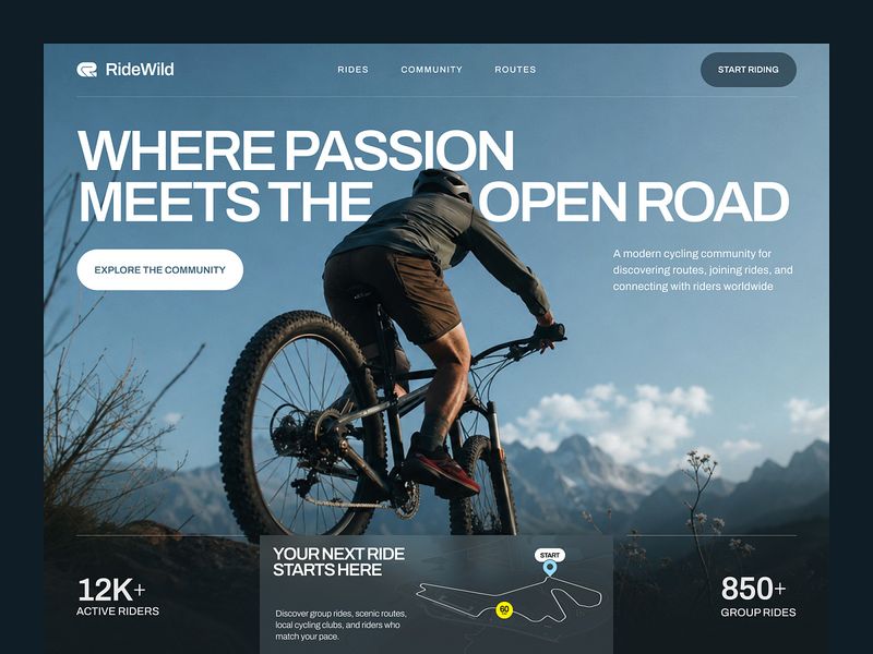 RideWild - Cycling Community Website