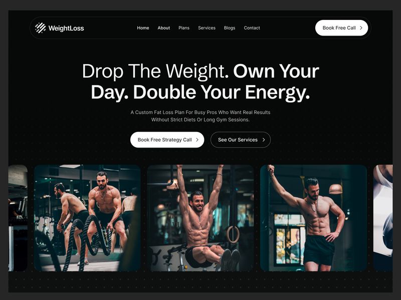 WeightLoss Hero section Design