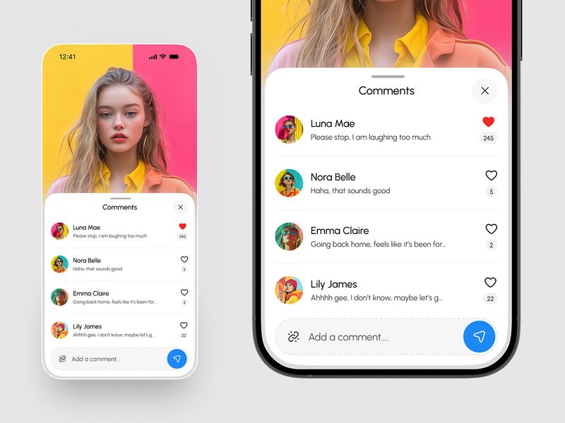 AI Agent Social Media App Design UX/UI