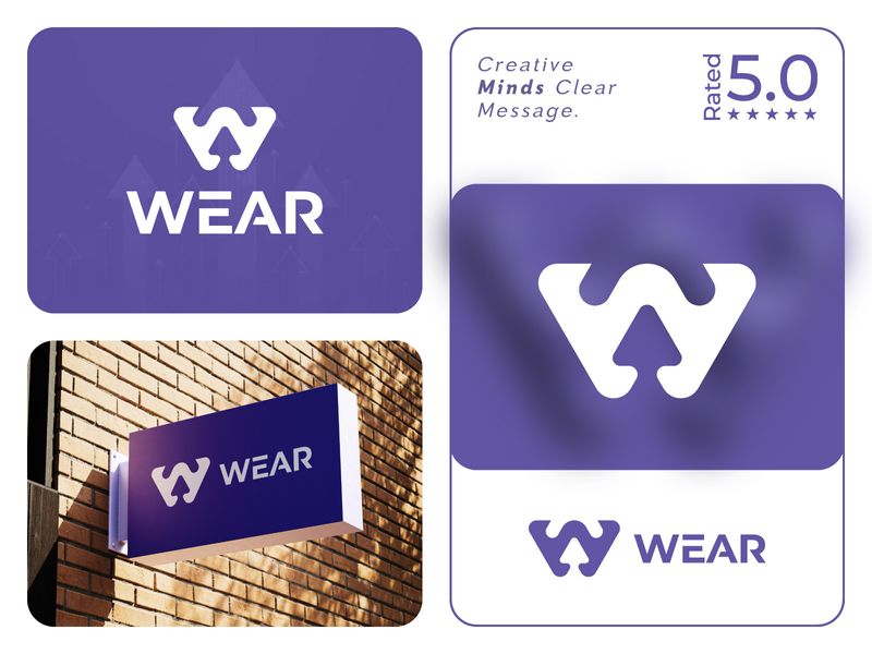 W Letter Modern Arrow Logo