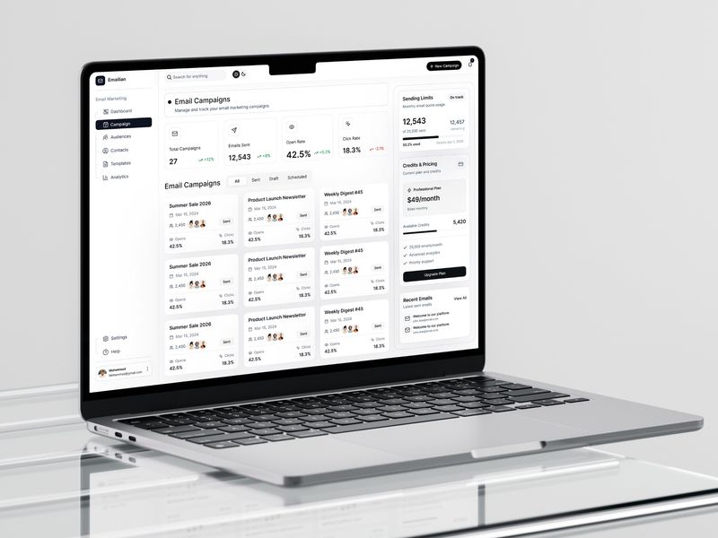Emailian — AI-Powered Email Marketing SaaS Dashboard