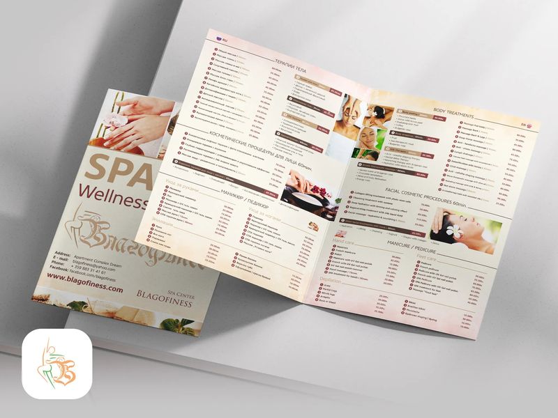 Blagofiness — Massage Brochure Design: Services, Types & Prices