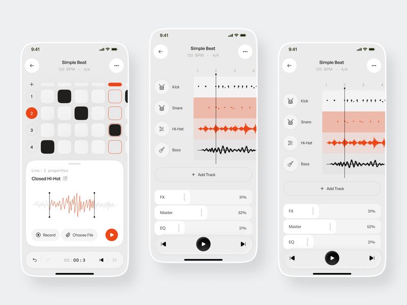 Beat Maker Mobile App Design | Modern Music Creation UI