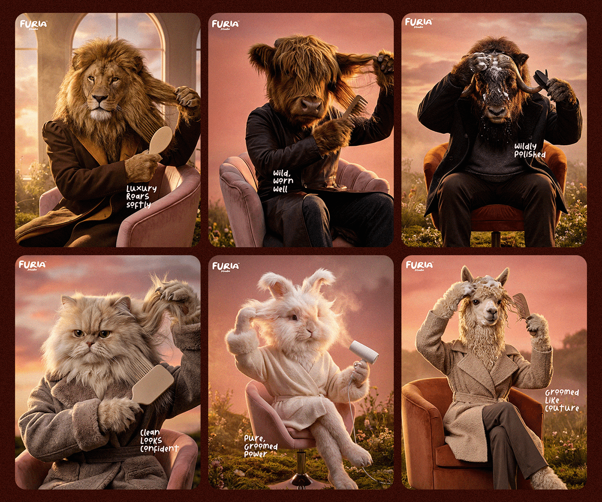 FURIA Studio – Premium Grooming Campaign Design Image 1
