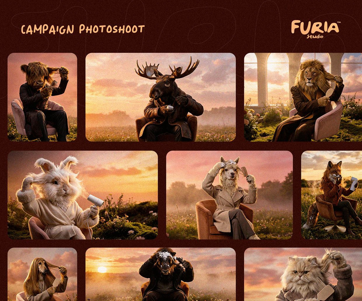 FURIA Studio – Premium Grooming Campaign Design Image 4