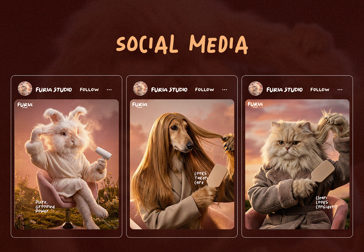FURIA Studio – Premium Grooming Campaign Design Image 11