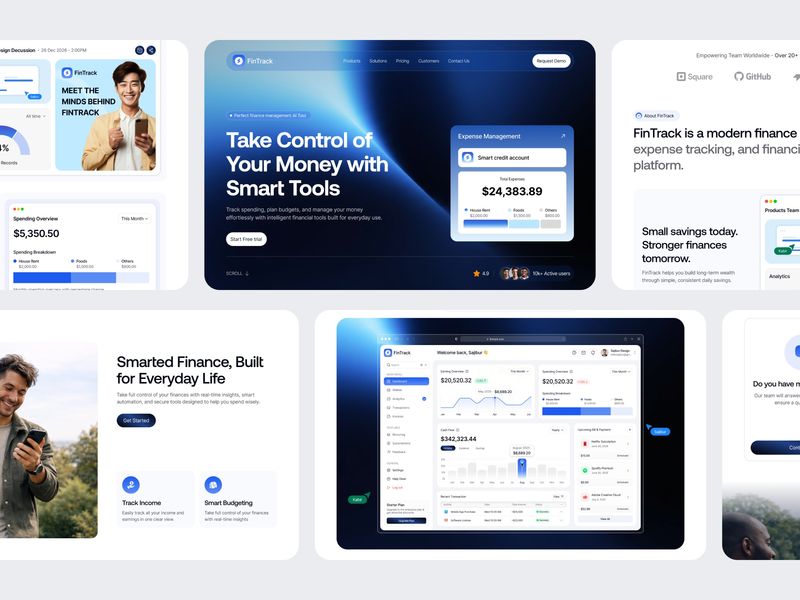 Key Sections of SaaS Finance Landing Page