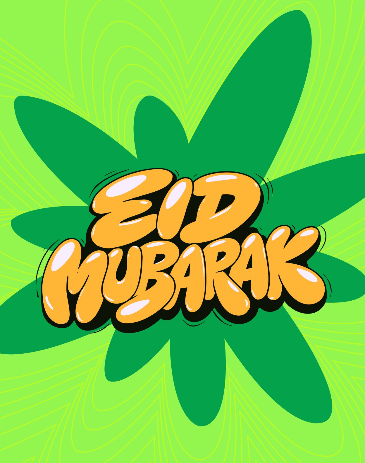Eid Mubarak Typography Poster Design Image 0