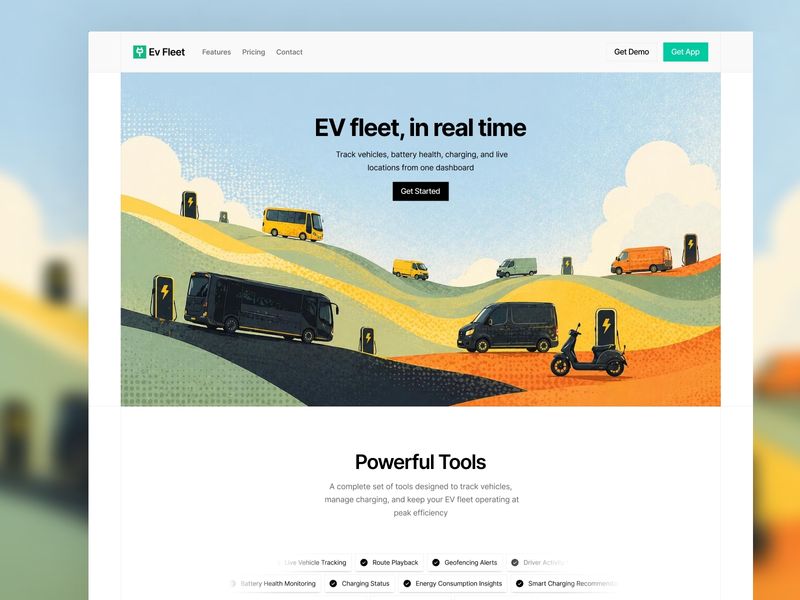 EV Fleet by Mridul Joshi - Uncategorized design asset by framer