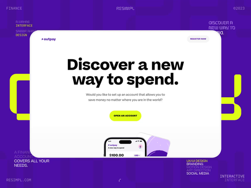 Outpay - Financial Management Website by Sabbir for Resimpl