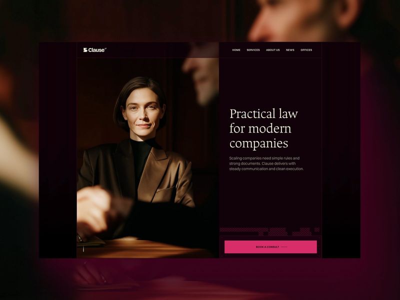 Clause: Free Law Firm Framer Template by Tanel Sepp