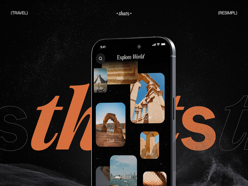 Thats – Your Personal Travel Planner App UI/UX Design