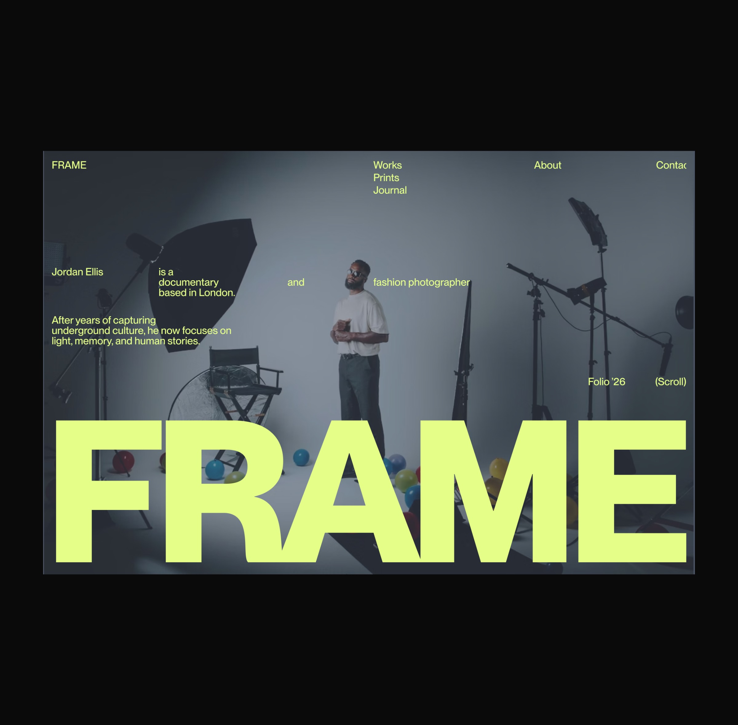 FRAME – Photography Portfolio Concept