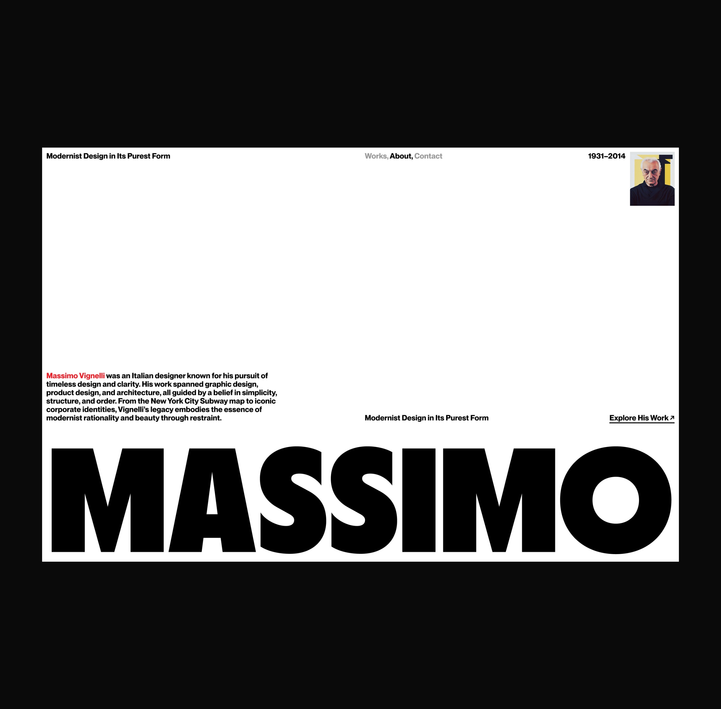 Type & Layout Exploration: Massimo Vignelli Image 0