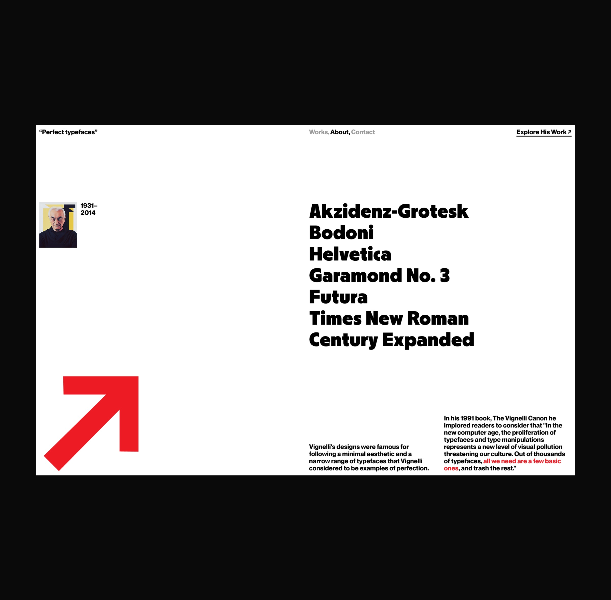 Type & Layout Exploration: Massimo Vignelli Image 1