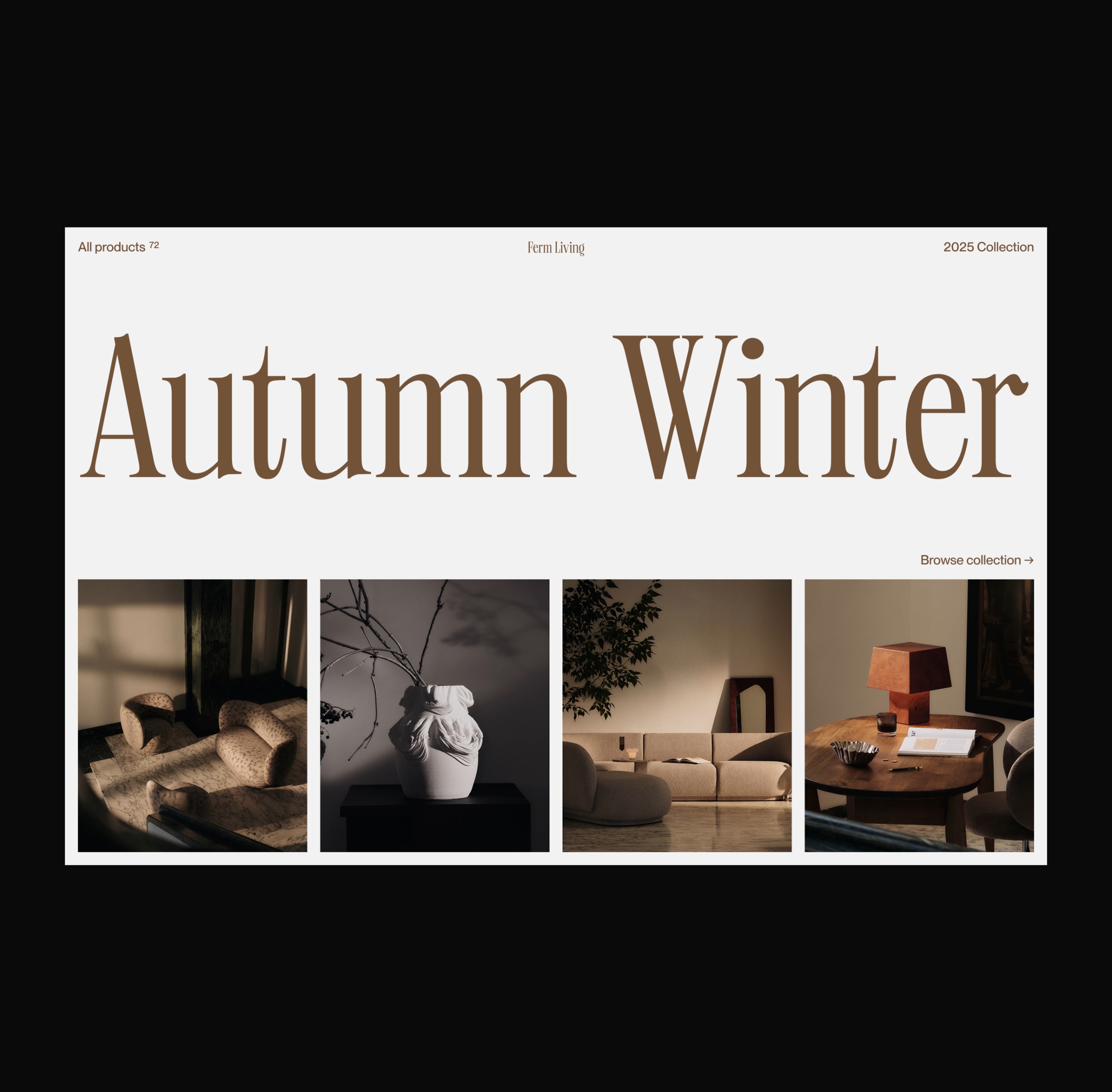 Editorial layouts for the Ferm Living Autumn Winter 2025 Collection Image 0