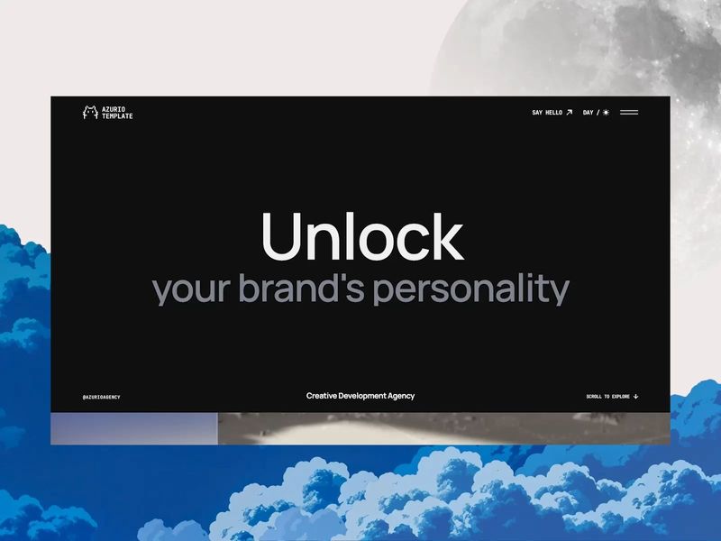 Creative agency demo page walkthrough for Azurio template